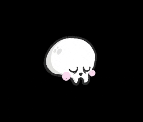 Scary Skull Cute Blinking GIF