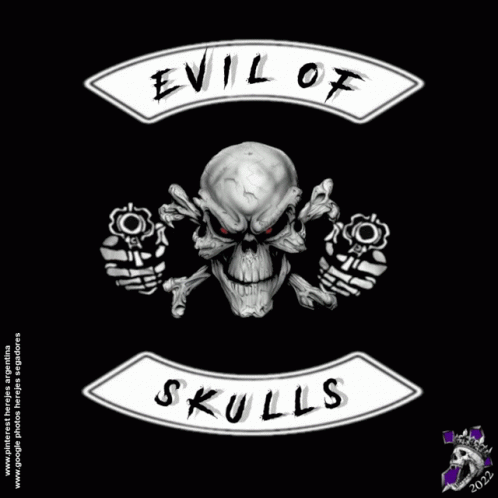 Scary Skull Evil With Gun GIF