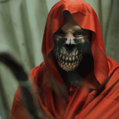 Scary Skull Halloween Grim Reaper GIF