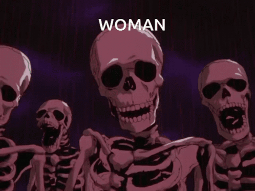 Scary Skull Phonk Looking Woman GIF