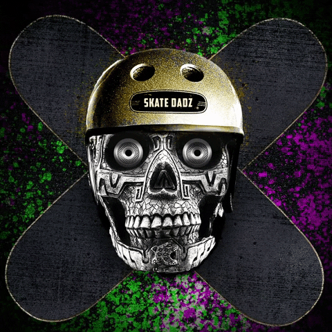 Scary Skull Skate Dadz Laughing GIF