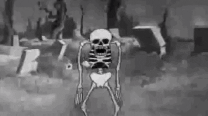 Scary Skull Skeleton Coming Forward GIF