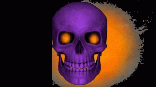 Scary Skull Staring GIF