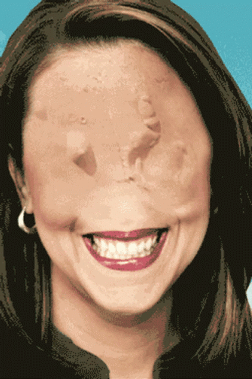 Scary Smile With No Eyes GIF