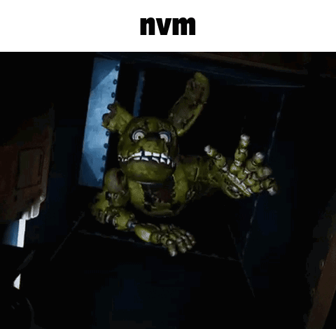 Scary Spring Bonnie Crawling Jumpscare GIF