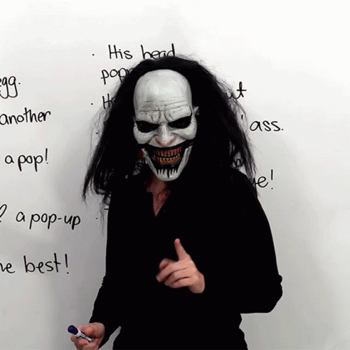 Scary Teacher Who Me GIF