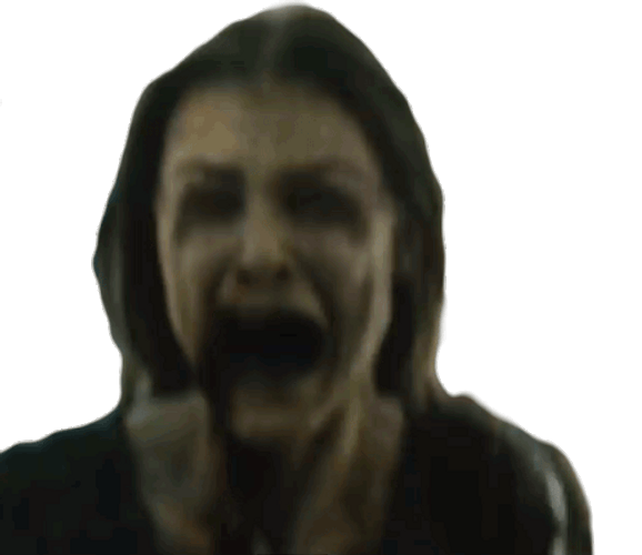 Scary Weeping Woman GIF
