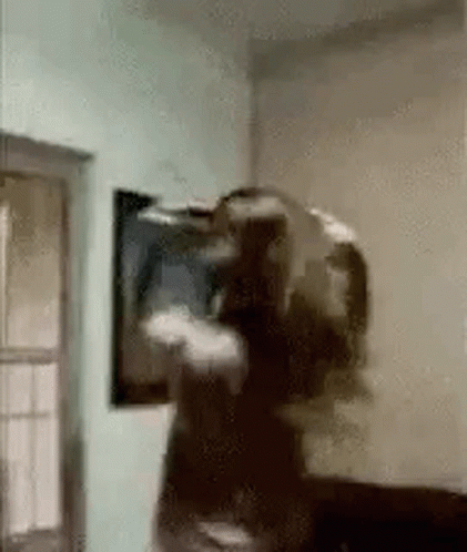 Scary Woman Rotate Herself GIF