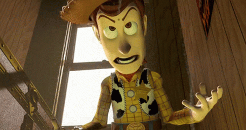 Scary Woody Shouting GIF