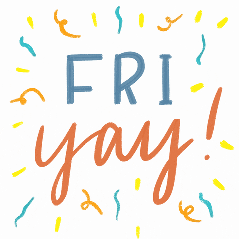 Scattered Confetti Friday Vibes GIF