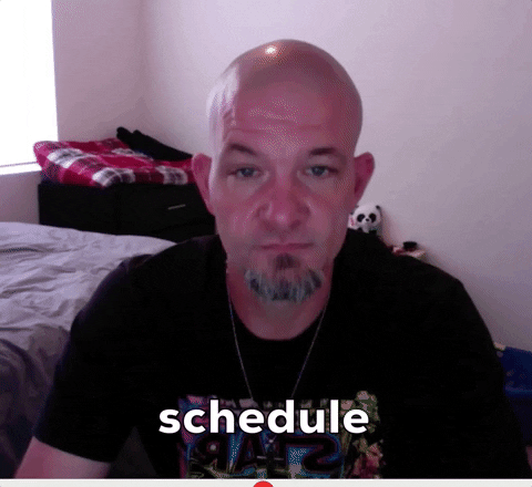 Schedule Man Doing Sing Language GIF