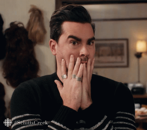 Schitt Creek Is Horrified Together With His Friend GIF