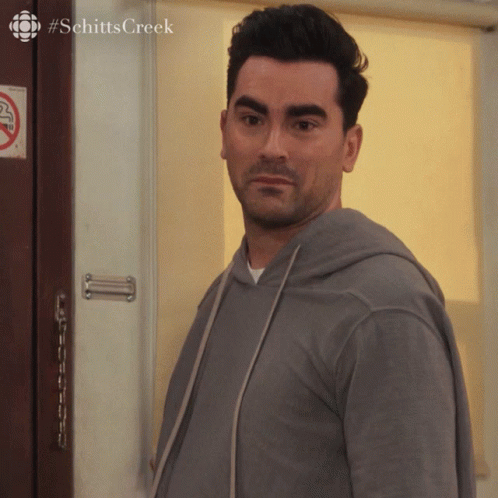 Schitt's Creek Dan Levy Eat Glass GIF