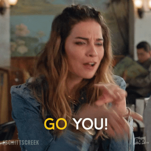 Schitt's Creek Happy Annie Murphy Go You GIF