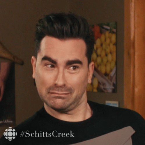 Schitt's Creek Dan Levy Doubtful Look GIF