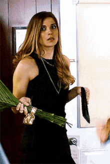 Schitt's Creek Alexis Rose Flowers GIF