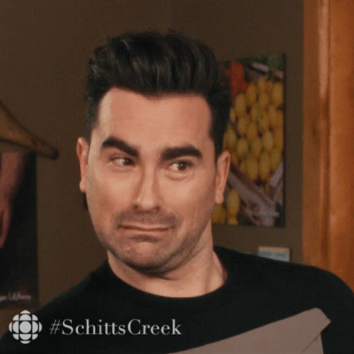 Schitt's Creek Dan Levy Doubtful Look GIF