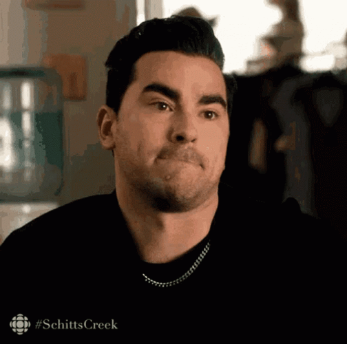 Schitt's Creek Dan Levy Eye Roll GIF