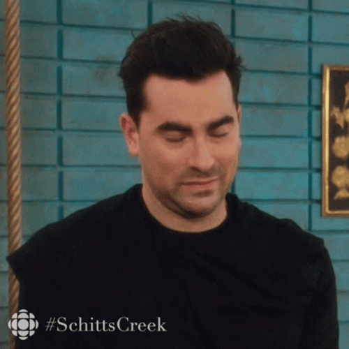 Schitt's Creek Dan Levy Stress Expression GIF