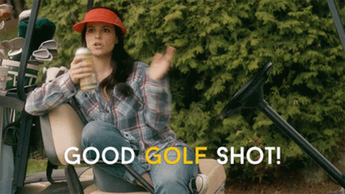 Schitt's Creek Good Golf Shot GIF