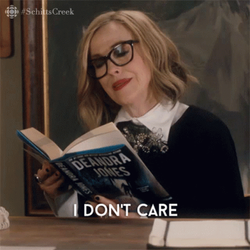 Schitt's Creek Moira Rose Dont Care GIF