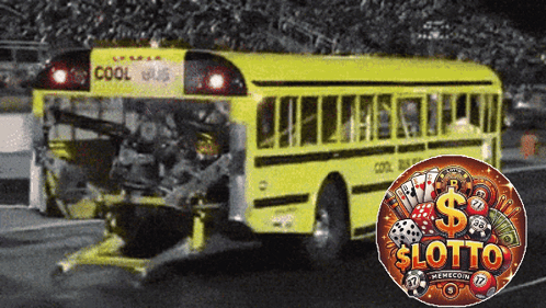 School Bus Next To Slot Machine GIF