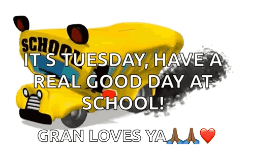 School Bus Saying Have A Good Day GIF