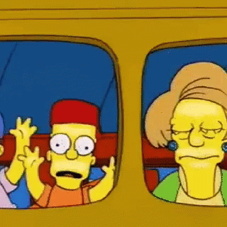 School Bus The Simpsons Kids GIF