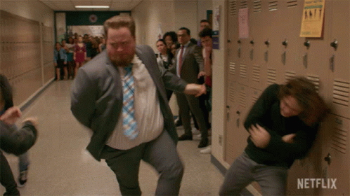 School Fight Get Out Of My Way GIF