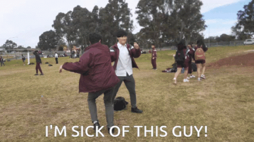 School Fight I'm Sick Of This Guy GIF