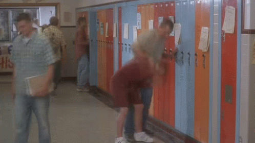 School Fight In The Locker Room GIF