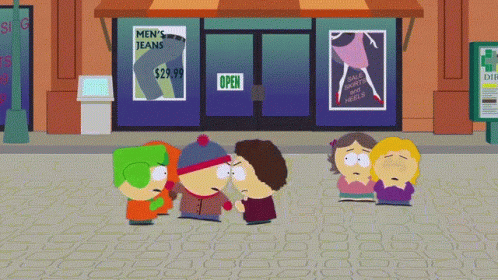School Fight South Park GIF