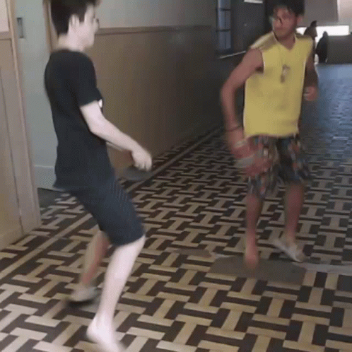 School Fight Using Slippers GIF
