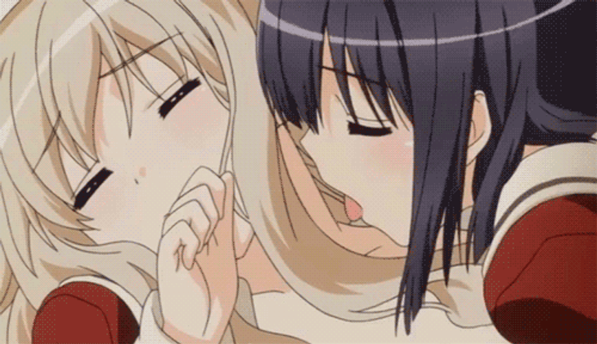 School Girl Anime Lick GIF