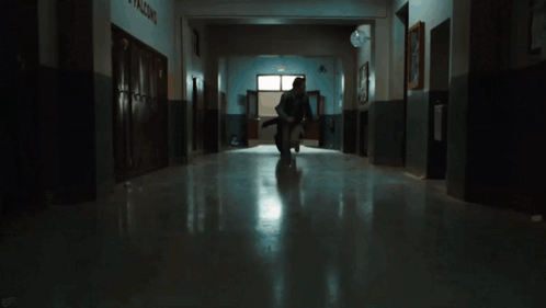 School Hallway Sign Go Falcons GIF