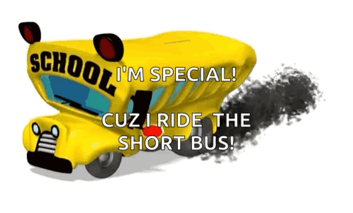 School Short Bus Black Fume GIF