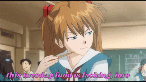 Schoolgirl Eating With Chopsticks This Tuesday Food Is Lacking Imo GIF