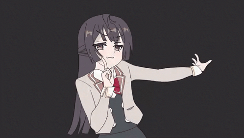 Schoolgirl With Hand Outstretched Making Funny Face GIF