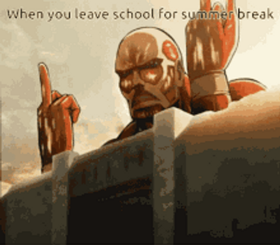 Schools Out For Summer Attack On Titan GIF