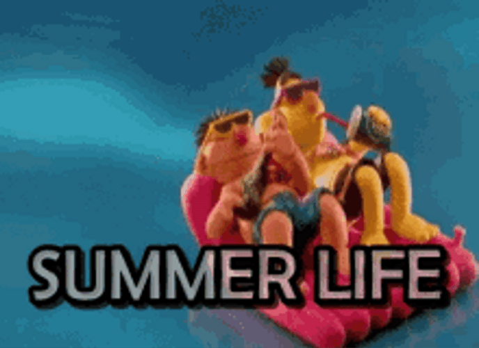 Schools Out For Summer Bert And Ernie GIF