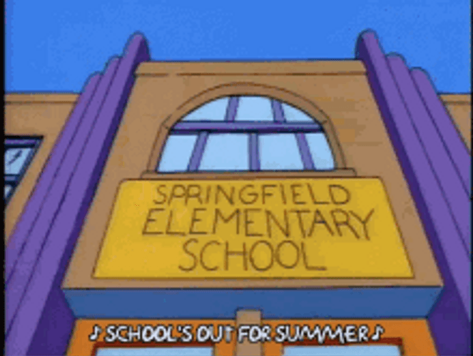 Schools Out For Summer The Simpsons GIF