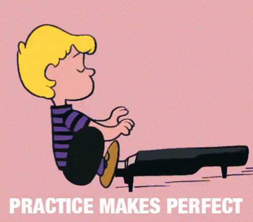 Schroeder Practice Makes Perfect GIF