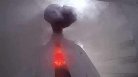Sci-fi Et On Smokey Scene GIF