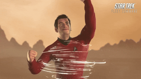 Sci Fi Star Trek Hero Slowly Fading GIF