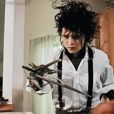 Johnny Depp Classic Movie Edward Scissorhands GIF