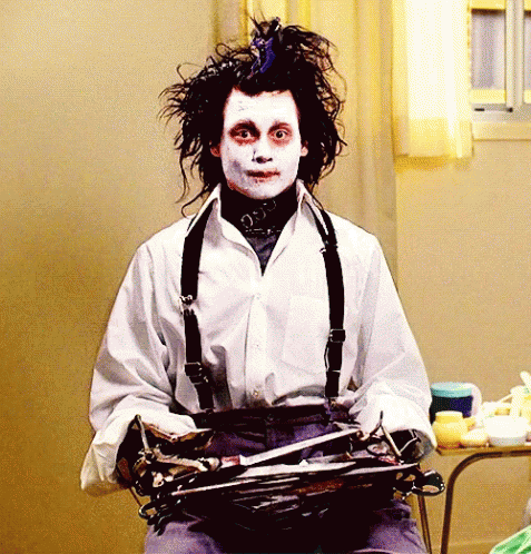 Edward Scissorhands Blank Stare GIF