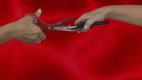 Scissors Clash In Blade Fight GIF