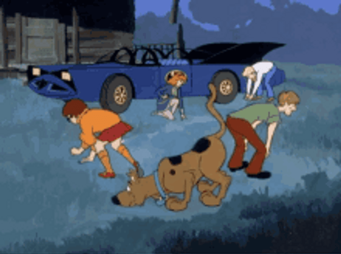 Scooby Do And Friends Searching The Grounds GIF