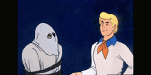 Scooby Doo And Ghost Standing Together GIF
