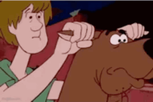 Scooby Doo And Shaggy Sitting On Couch GIF
